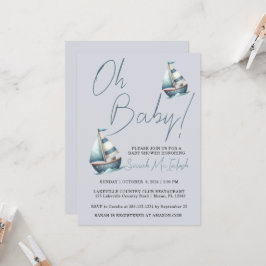 航海のヨットベビーシャワー招待状 招待状