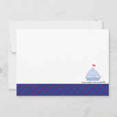 航海のヨット少年の誕生日招待状 招待状 (裏面)