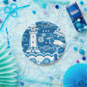 航海のライトハウスビーチパーティー紙プレート ペーパープレート (パーティー)