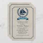 航海のリース招待状 招待状 (正面/裏面)