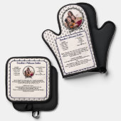 航海のレシピ写真テンプレートいかりパターン 鍋つかみ&鍋敷きセット (正面/裏面)