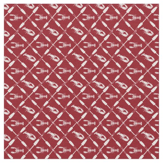 航海のロブスターとブイのパタ図解入りの、写真付きのーン ファブリック (クローズアップ)