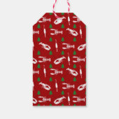 航海のロブスターパーソナライズされたクリスマス ギフトタグ (裏面)