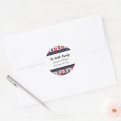 航海のロブスターラウンド住所 シール (封筒)