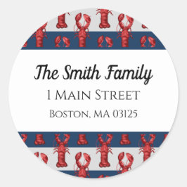 航海のロブスターラウンド住所 シール