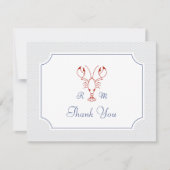 航海のロブスター結婚サンキューカード サンキューカード (正面)