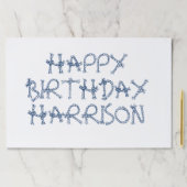 航海のロープノットブルー白カスタム誕生日 ペーパーパッド (インサイチュ)