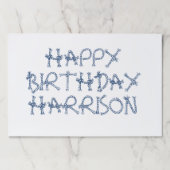 航海のロープノットブルー白カスタム誕生日 ペーパーパッド (正面)