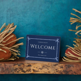 航海のロープフォーマルウェルカムネイビー フォトプラーク