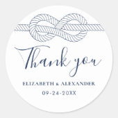 航海のロープ結び付きありがとうござ結婚う ラウンドシール (正面)