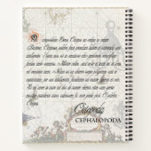 航海のヴィンテージタコイラストレーションタイポグラフィ ノートブック (裏面)