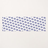 航海のヴィンテージネイビーブルーいかりパターン ヨガマット (正面(横))