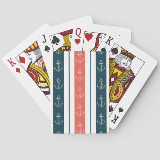 航海のヴィンテージパタストライプーン トランプ (裏面)