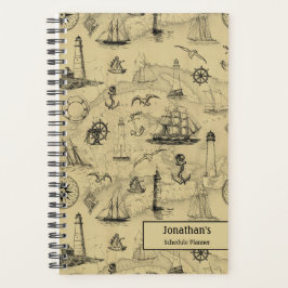 航海のヴィンテージパーソナライズされたの週間スケジュール プランナー手帳