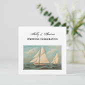 航海のヴィンテージヨットレーシング#1ズ結婚 招待状 (スタンド正面)