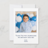 航海の写真ありがとう サンキューカード (裏面)