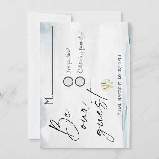 航海の出欠確認 招待状 (正面)