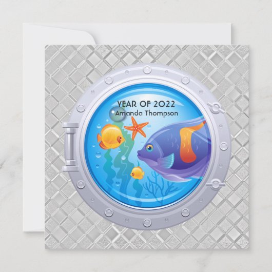 航海の卒業式 招待状 (正面)