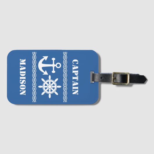 航海の名前をカスタムすると色 ラゲッジタグ (正面横)