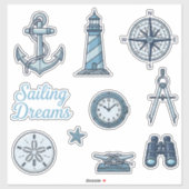 航海の夢 nautical スティッカー シート シール (シート)