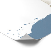 航海の子供の誕生日 | ネイビーブルー&ホワイトボート ポスター (角)