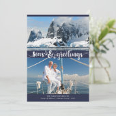 航海の季節のごあいさつ | いかり | ネイビーブルー シーズンカード (スタンド正面)