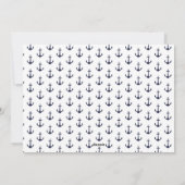 航海の季節のごあいさつ | ネイビー金ゴールドいかり シーズンカード (裏面)