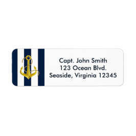 航海の差出人住所ラベル（カスタマイズ可能） ラベル