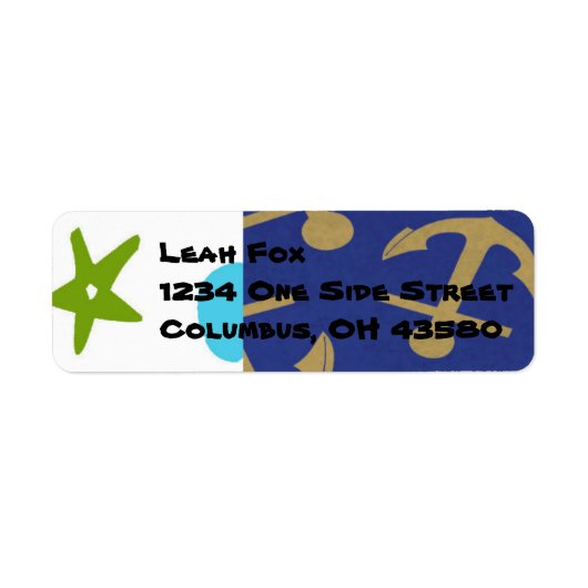 航海の差出人住所ラベル ラベル (正面)