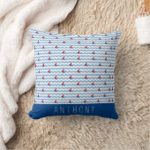 航海の帆船パーソナライズされた クッション (ブランケット)