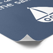 航海の帆船前向き引用文壁デコ ポスター (角)