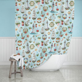 航海の帆船海 シャワーカーテン