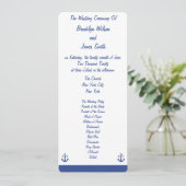 航海の式結婚プログラム・カード プログラム (スタンド正面)