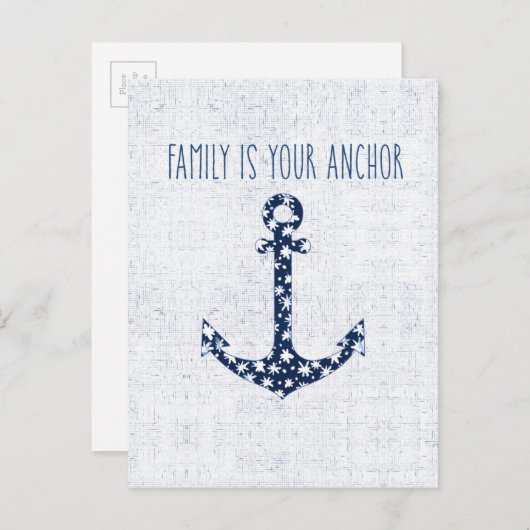 航海の引用文 |家族はあなたのいかり ポストカード (正面/裏面)