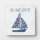 航海の引用文 |私と一緒遠くにに航海する フォトプラーク (正面)