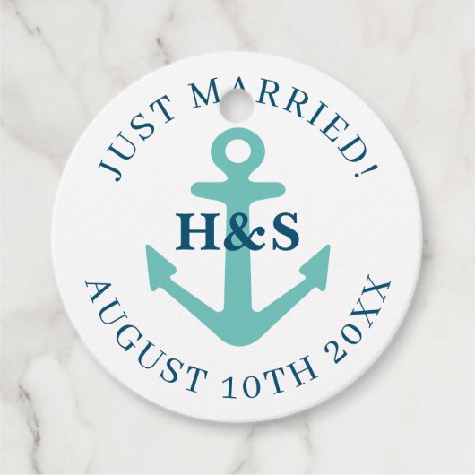 航海の感謝してい結婚メッセージカード フェイバータグ (正面)