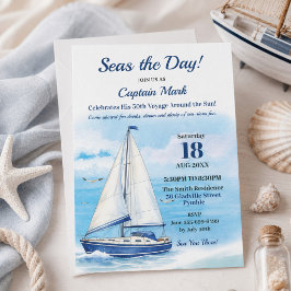 航海の日お誕生日パーティー 航海 ボート ヨット 招待状