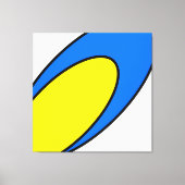 航海の日。青鮮やかはっきりした黄カーブアート キャンバスプリント (正面)
