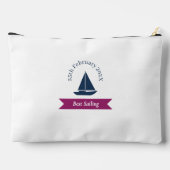 航海の最高のセーラーホワイト アクセサリーポーチ (裏面)