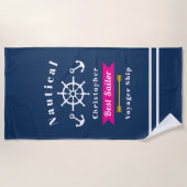 航海の最高の水兵 ビーチタオル (正面)