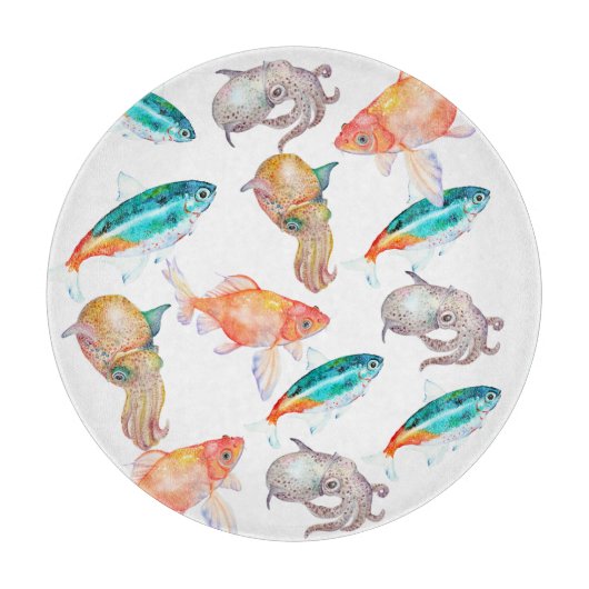 航海の模様 カッティングボード (正面)