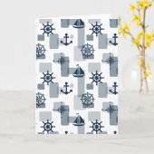 航海の模様 カード (黄色い花)