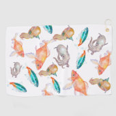 航海の模様 ゴルフタオル (横)