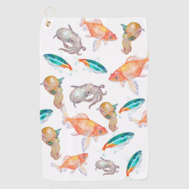 航海の模様 ゴルフタオル