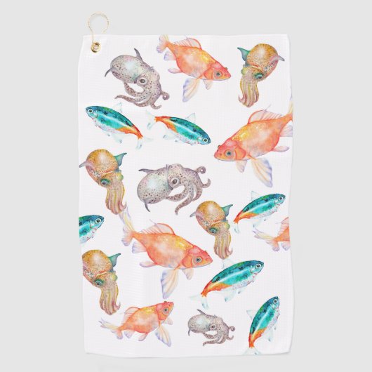 航海の模様 ゴルフタオル (正面)