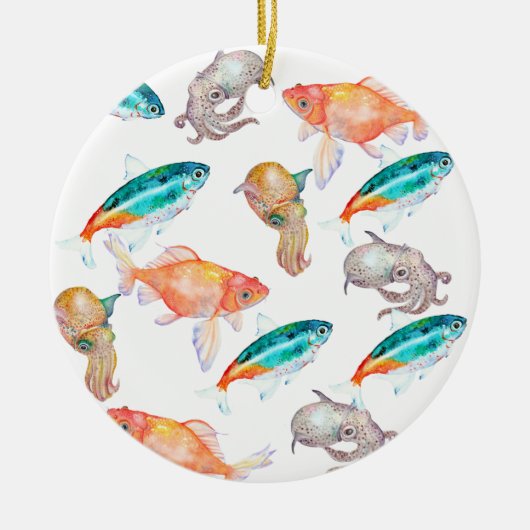 航海の模様 セラミックオーナメント (正面)