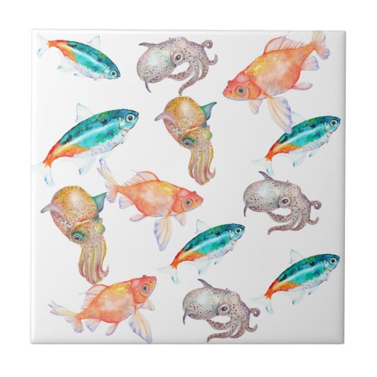 航海の模様 タイル (正面)