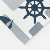 航海の模様 フリースブランケット (角)
