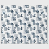 航海の模様 ラッピングペーパー (フラット)