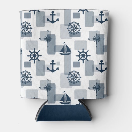 航海の模様 缶クーラー (正面)